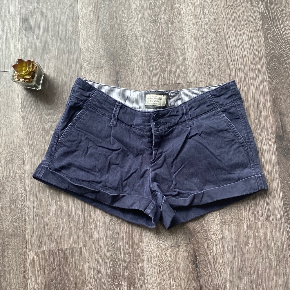 A&F Blue Khaki Shorts